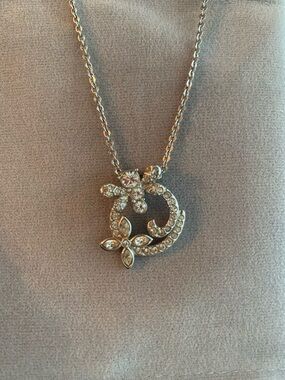 Retired Swarovski Dragonfly Butterfly Necklace Crystal Circle Swan Logo 851818